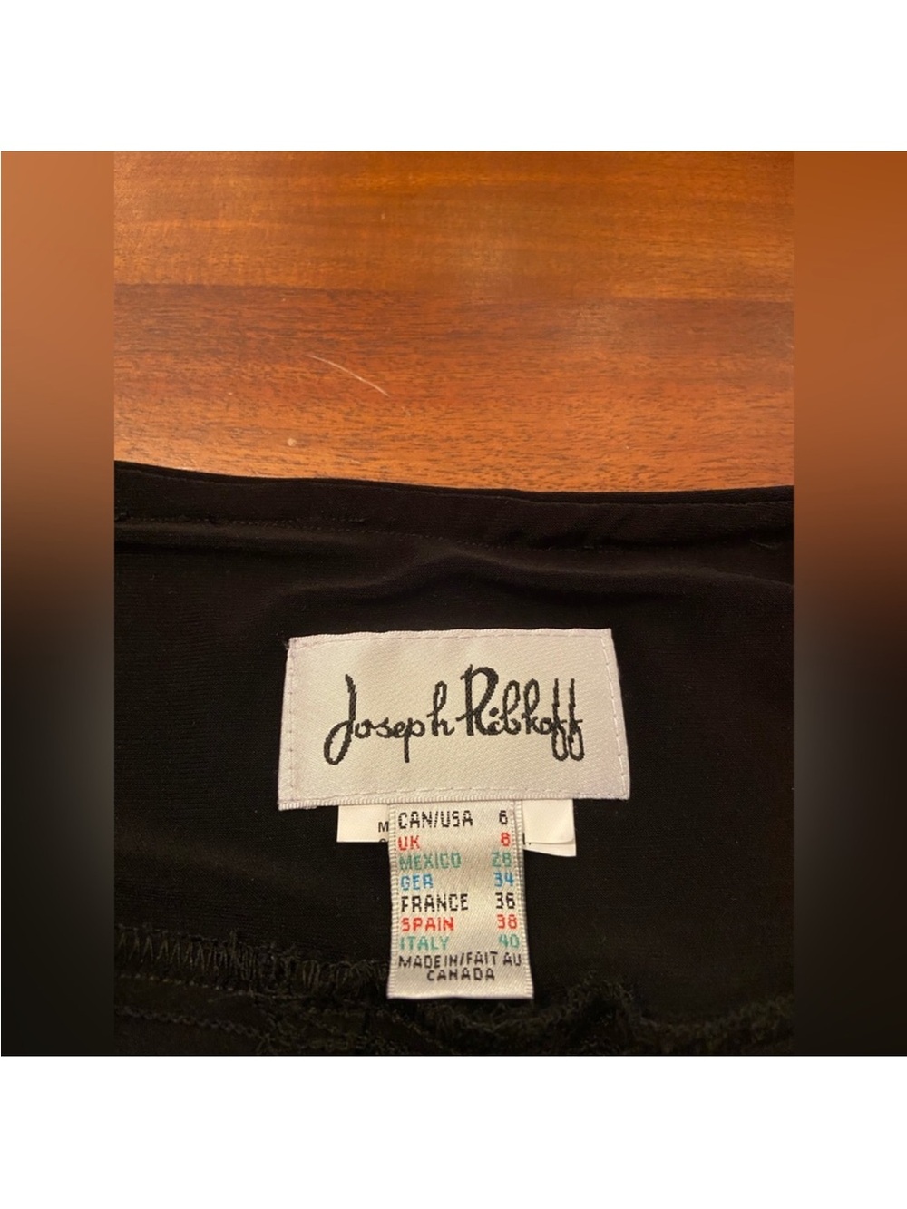 joseph ribkoff Black Stretch Pull On Classic Overlay Wide Leg Flowy Pant Sz 6 - Picture 7 of 13